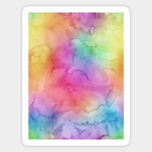 Bright Yellow Green Blue Pink Pastel Rainbow Watercolor Ombre Shades Magnet